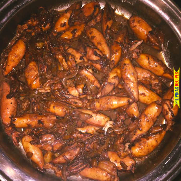 Adobong Pusit Recipe (Squid Adobo) - Pilipinas Recipes