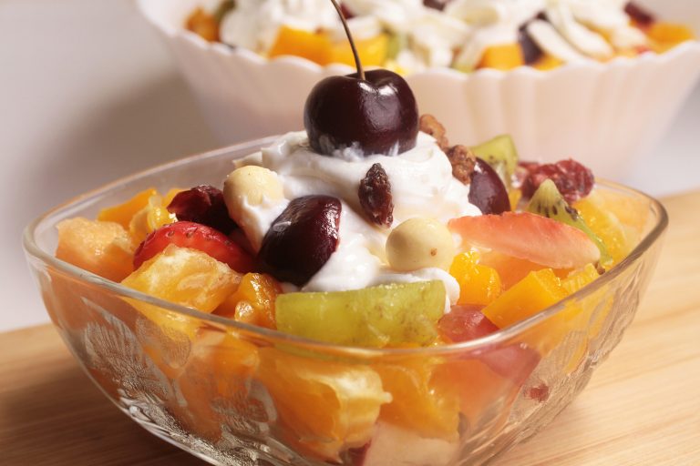 Whipped cream and cream cheese fruit salad